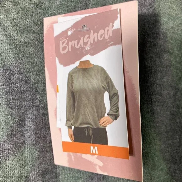 Womens Brushed Sweatshirt Tie Front Jungle Green Zebra M‎ NWT #1 - Picture 5 of 7